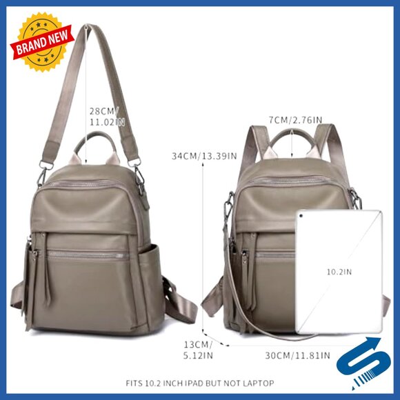 Genuine Leather Convertible Backpack Purse Daypack Shoulder Bag Women main image 2